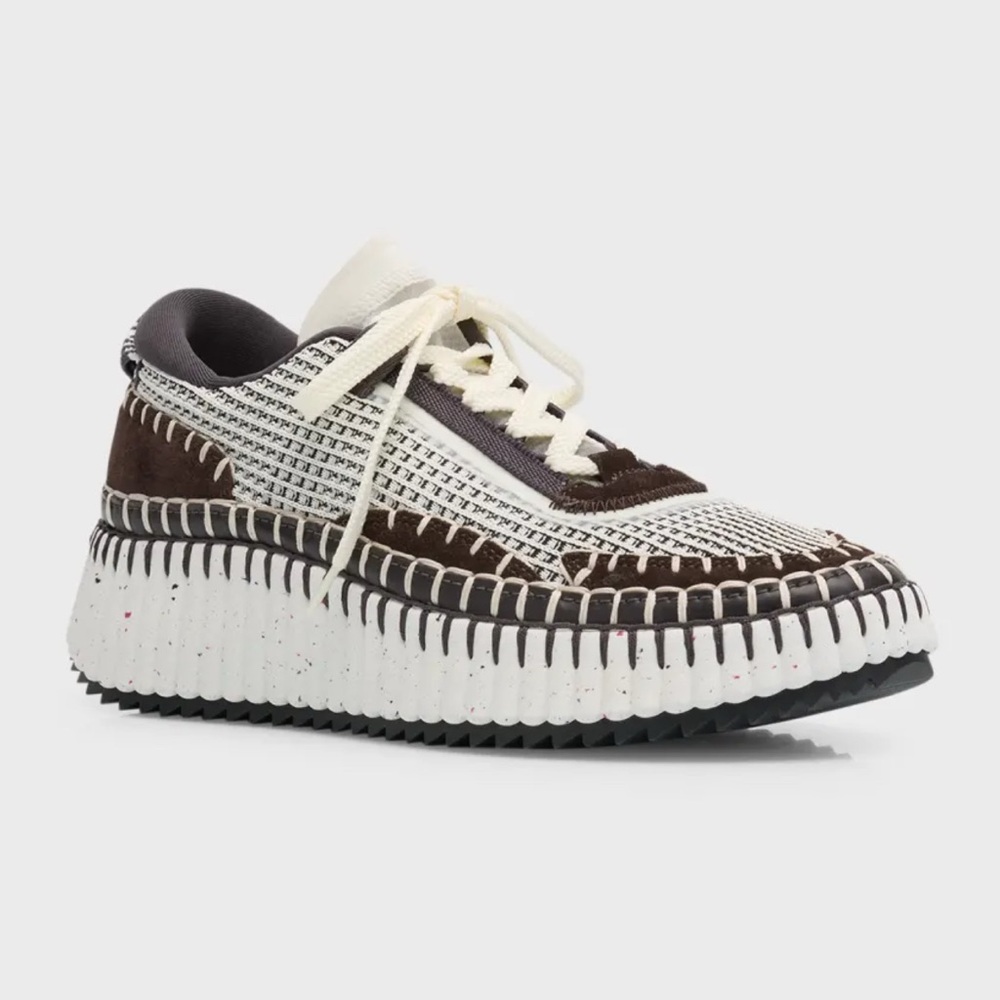Stylish Brown and White Sneakers